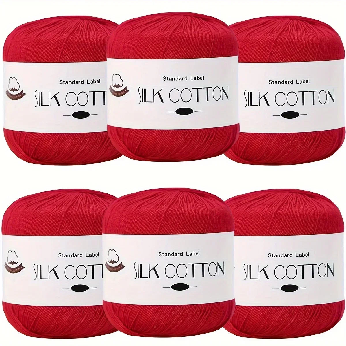 Silk Cotton Yarn - Fine Lace Thread for Crochet, Knitting Sweater,Shawls, Scarves, and DIY Crafts, Soft Durable Yarn 1.76oz/pc