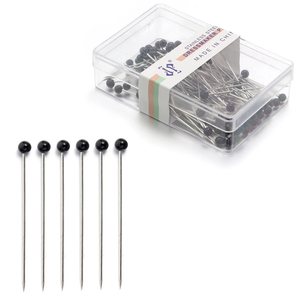 100-Piece Color Ball Head Sewing Pins — Stainless Steel Quilting & Fabric Pins