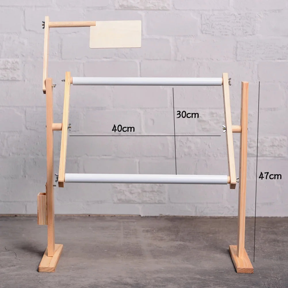 Adjustable Solid Wood Embroidery Floor Stand