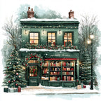 Kit de punto de cruz "Feliz Navidad" – Tela estampada de 40x40cm, 11CT/14CT