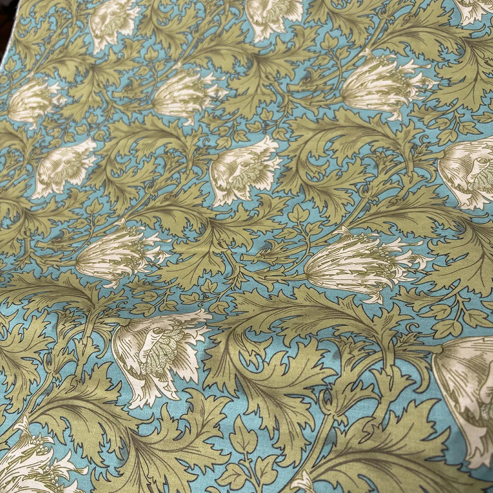 William Morris Inspired Floral Print 100% Cotton Fabric — 145cm Wide