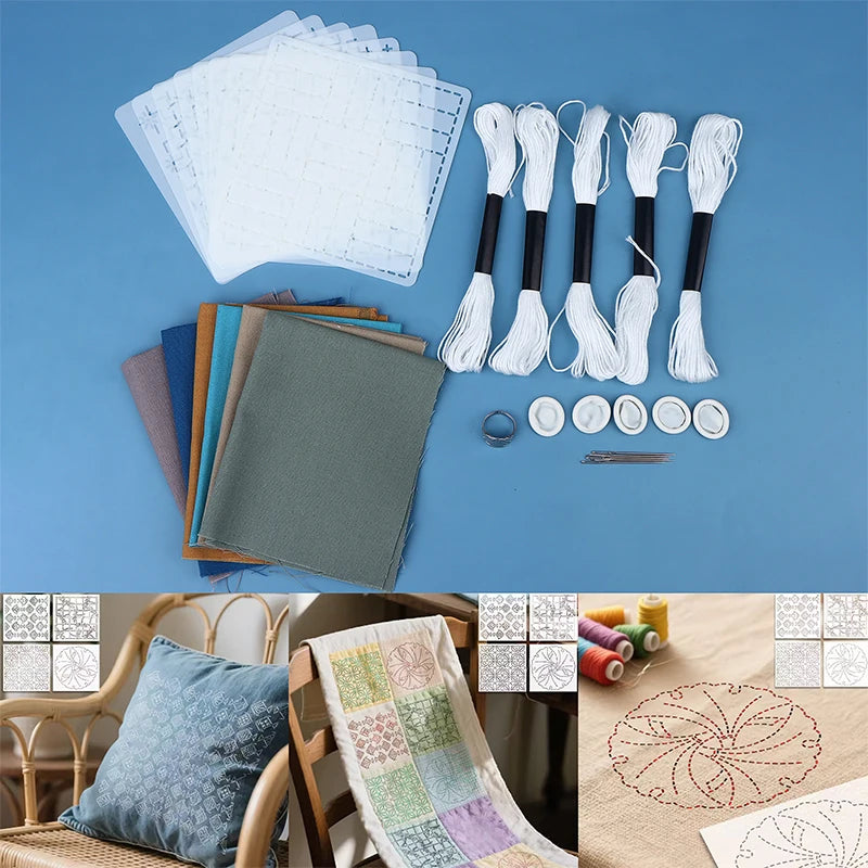 PET Embroidery & Quilting Stencil Templates – Reusable Pattern Stencils for Fabric Crafts (8 or 12 pcs)