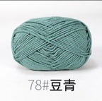 Hilo de algodón con leche de 4 cabos – 80% algodón, 20% fibra de leche | ~90 m (~98 yd) por madeja | Tejido a mano y a crochet