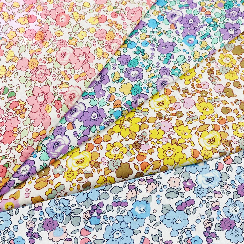 Fabric - 40 Precut Strips (6.35 X 49.78 cm) for Quilting And Sewing, 20 Floral Prints Assortment, 100% Material,