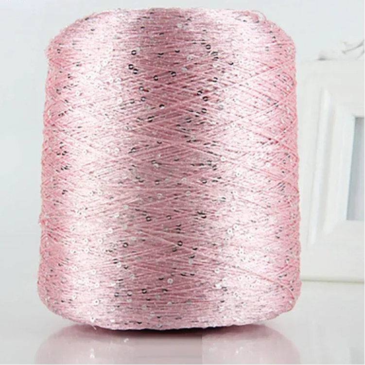 500G Hilo Fantasía de Lentejuelas Brillantes – Para Tejer a Mano y Ganchillo | Lentejuela de 3mm | 25 Colores