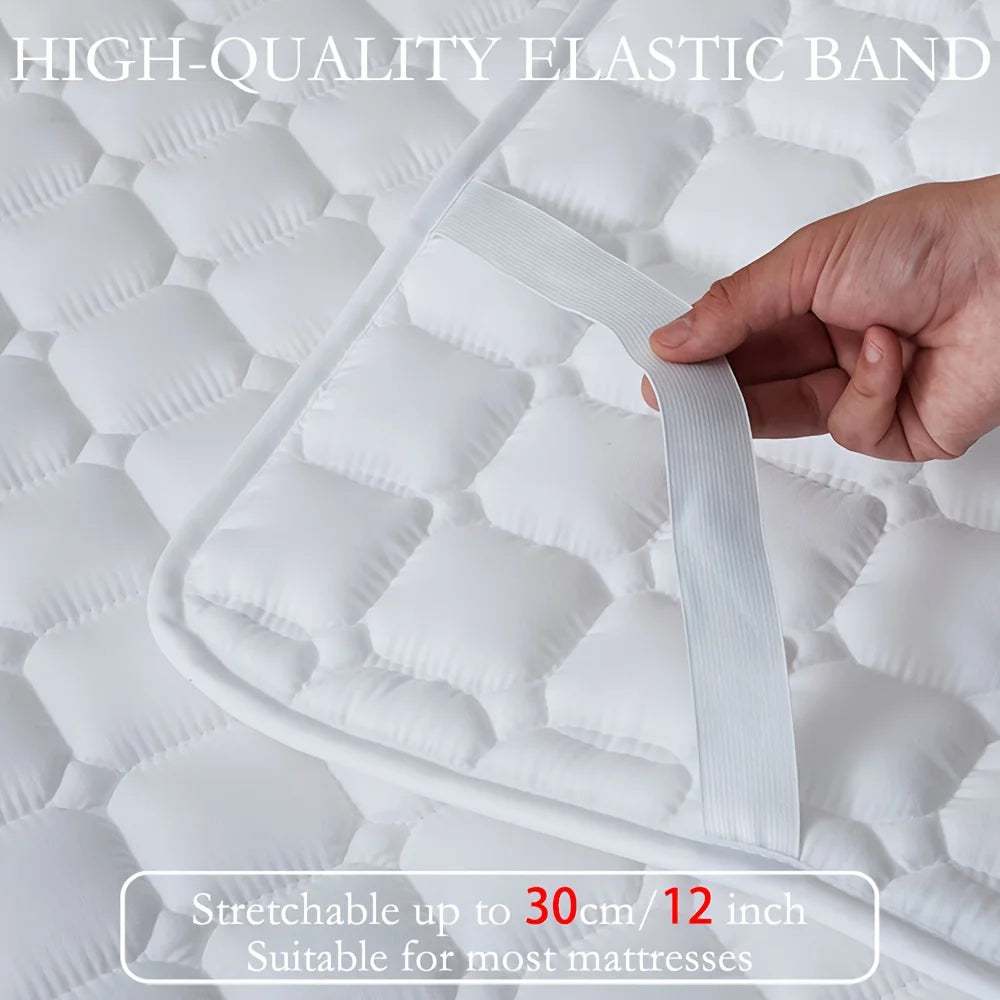 Anqianny Waterproof Quilted Mattress Protector – 400TC, TPU Layer, Anti-Mite, Single & Double