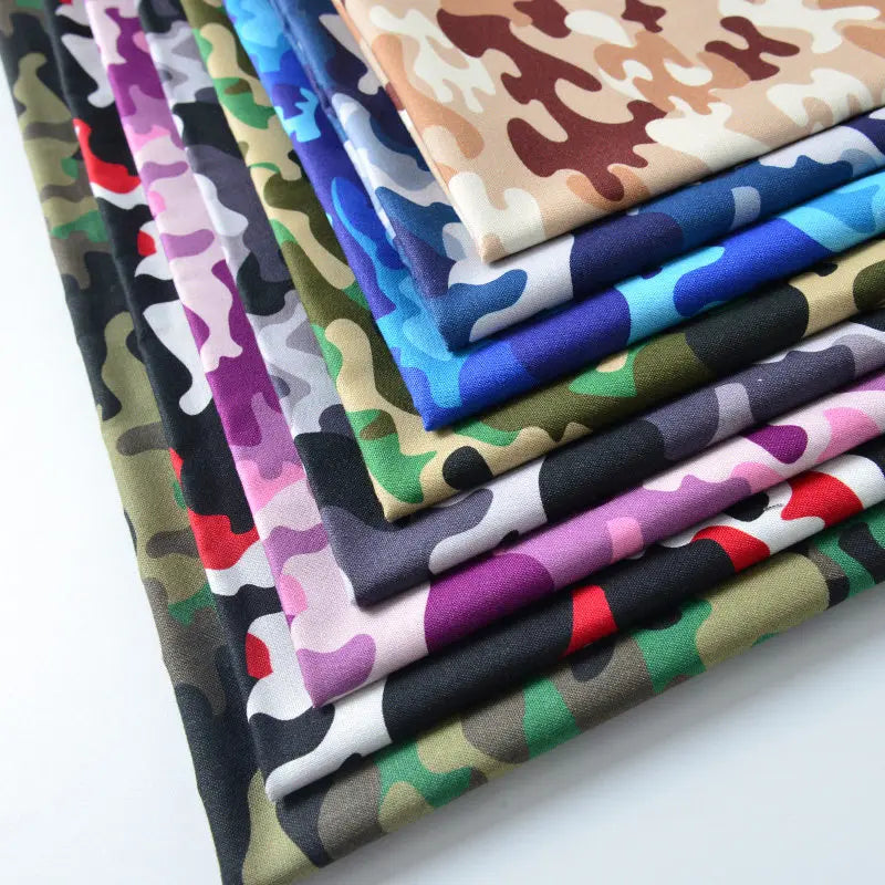Camouflage Print 100% Cotton Fabric – 145cm Wide, Sold by the Meter – Desert, Ocean & Forest Camo for Clothing & DIY