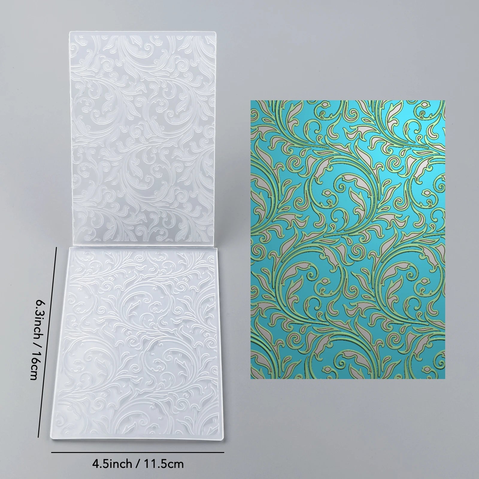 Curly Pattern 3D Embossing Folder – Textured Background Die for Scrapbooking & Paper Crafts