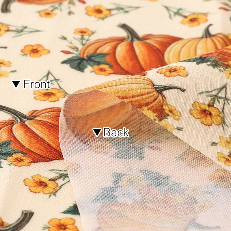 Halloween Print Fabric – Spiderweb, Ghost & Holiday Motifs | 100% Polyester, 150cm Wide