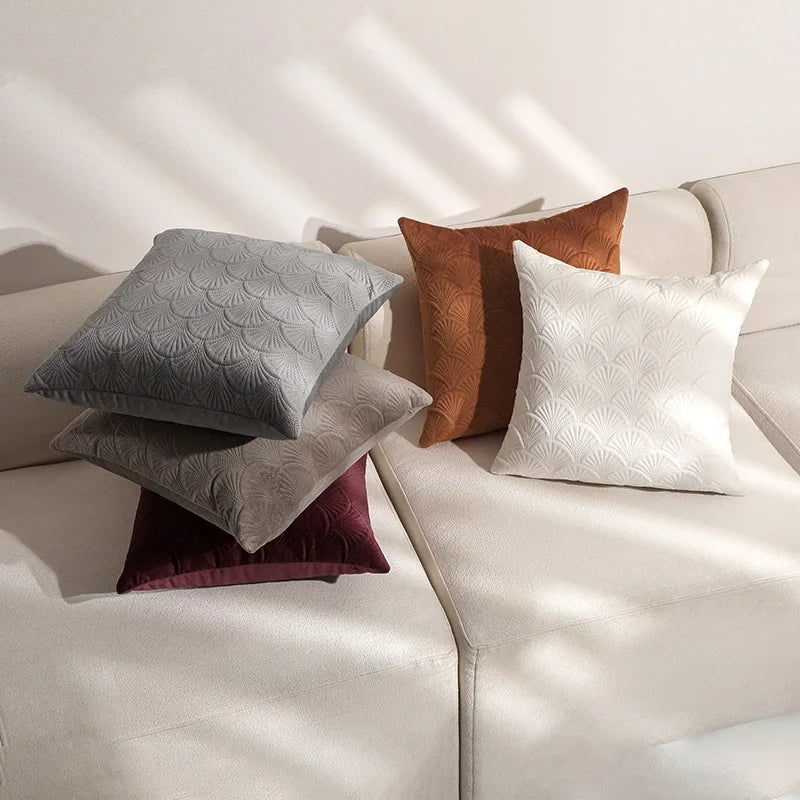 Retro Quilted Cushion Covers – Dutch Velvet, Light Luxury | 2-Piece Set | Sofa & Home Décor