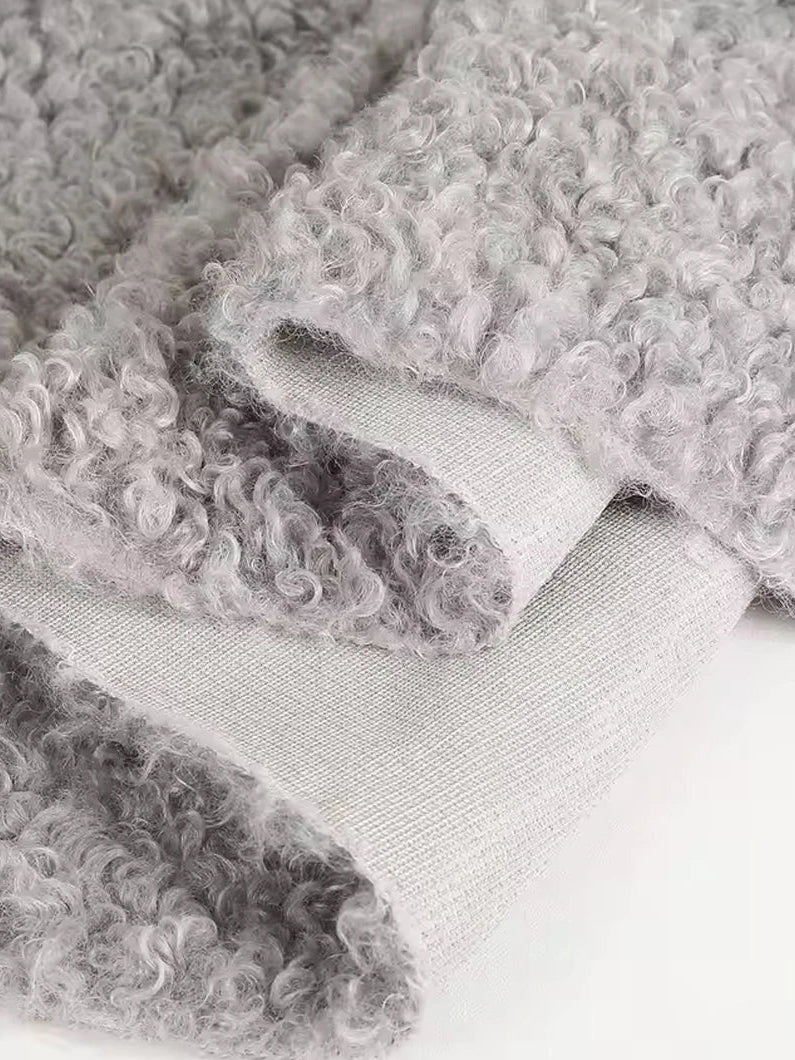 Teddy Plush Imitation Wool Fleece Fabric – 50x50cm | Soft Warm Fabric for Dolls, Pet Clothes & DIY Sewing