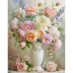 Kits de pintura de diamante, manualidades DIY, kits DIY para principiantes, flor, bordado de diamante redondo completo, artesanía, arte de diamante