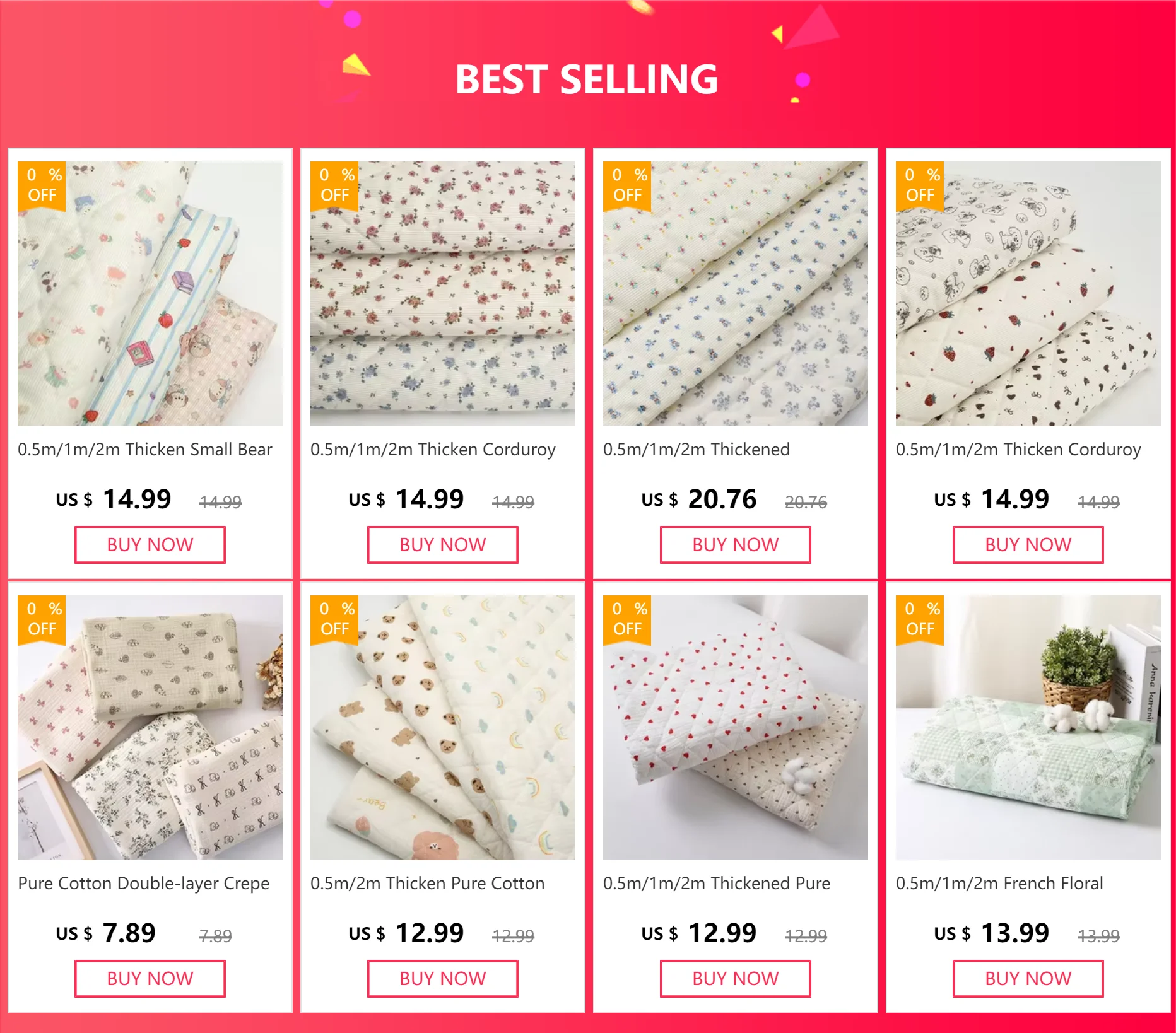 French Floral Quilted Cotton Fabric – 145cm Wide, Winter Jacket & Quilt Fabric