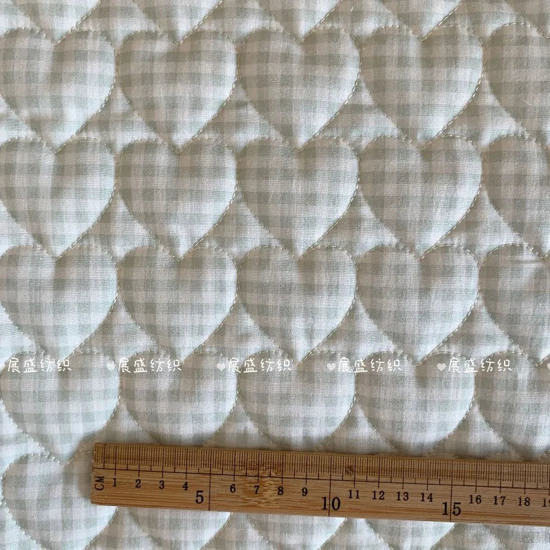 Light Plaid Quilted Cotton Fabric – 145x50cm, 40s Poplin, Breathable for Jackets, Bags & Handmade Sewing