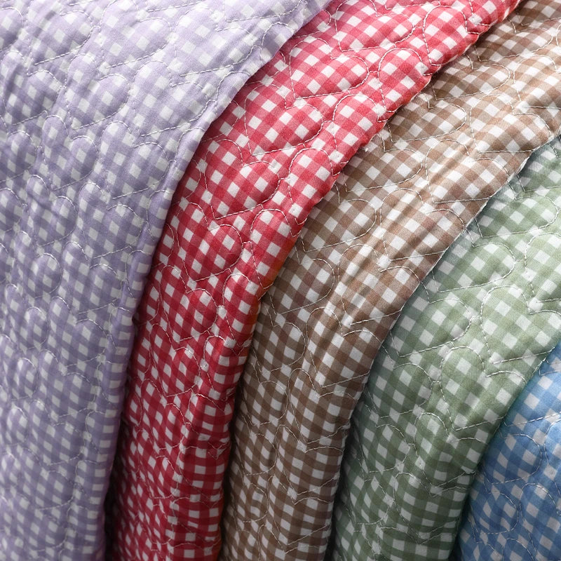 Pure Cotton Grid Quilted Fabric — Anti-Static, High-Absorbency | 0.5, 1 & 2 Yard Cuts