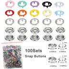Metal Snap Fastener Kit with Pliers – 50 or 100 Sets