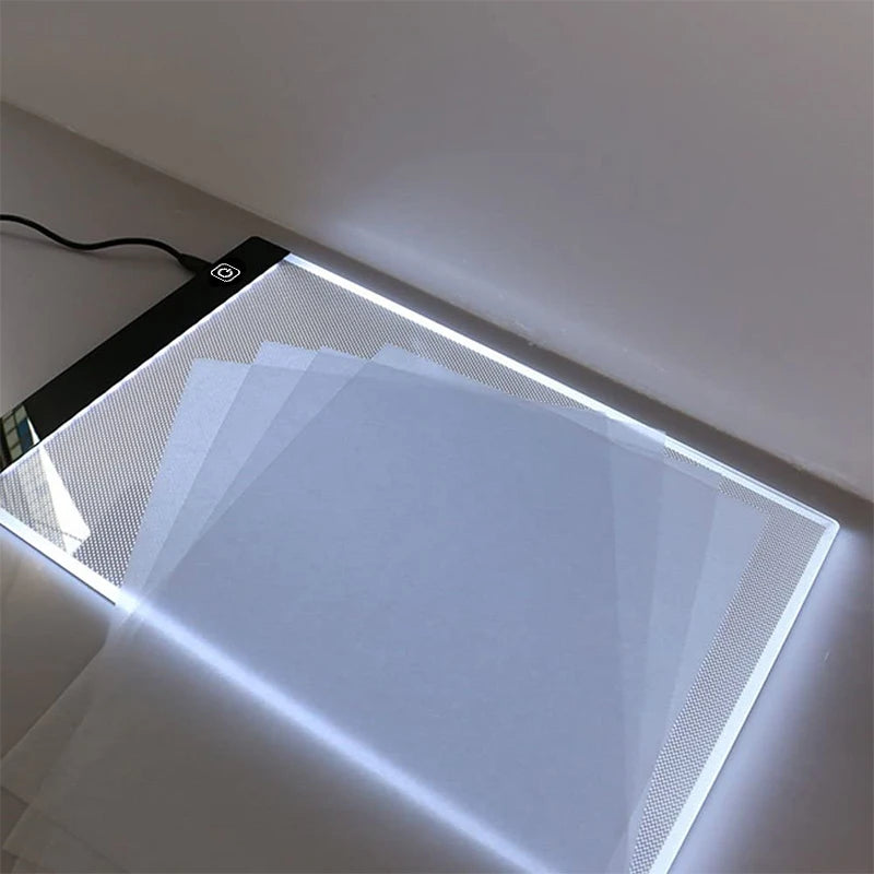 Almohadilla de luz LED para pintura de diamantes y bordado – Caja de luz de calco regulable de 3 niveles | A5, A4, A3