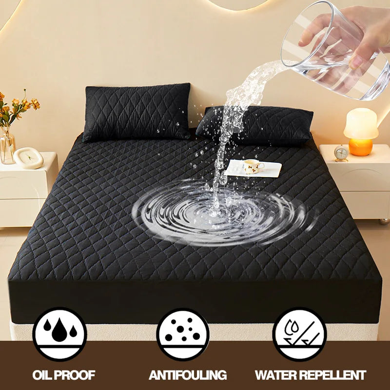 Grade A Quilted Waterproof Mattress Protector – Flame Retardant, TPU, 300TC, Queen & King