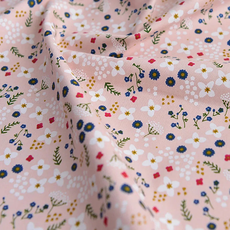 Floral Printed 100% Cotton Twill Fabric – 63" Wide, Sold by the Half Meter | Quilts, Bedding & DIY Sewing