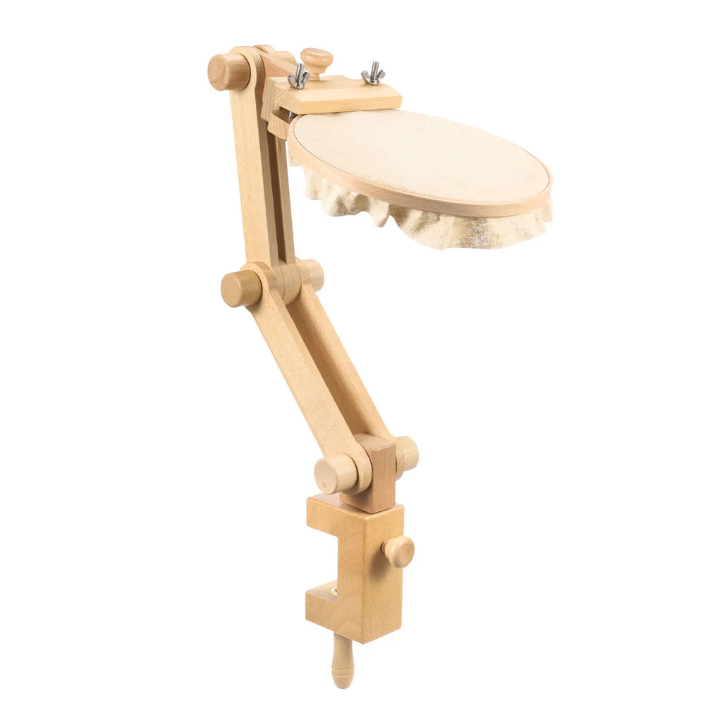 Adjustable Beechwood Table-Clamp Embroidery Stand – 28 in