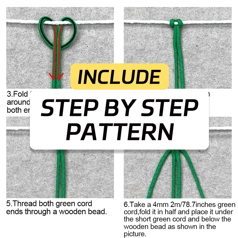 Christmas Macramé Flag Weaving Kit – DIY Holiday Decoration Set with Beginner Tutorial