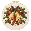 Christmas Bells Embroidery Kit – Beginner Holiday Needlework | 20x20cm