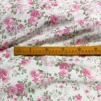 Tela 100% algodón lavada con estampado floral – Ligera, suave y transpirable | 147 cm de ancho
