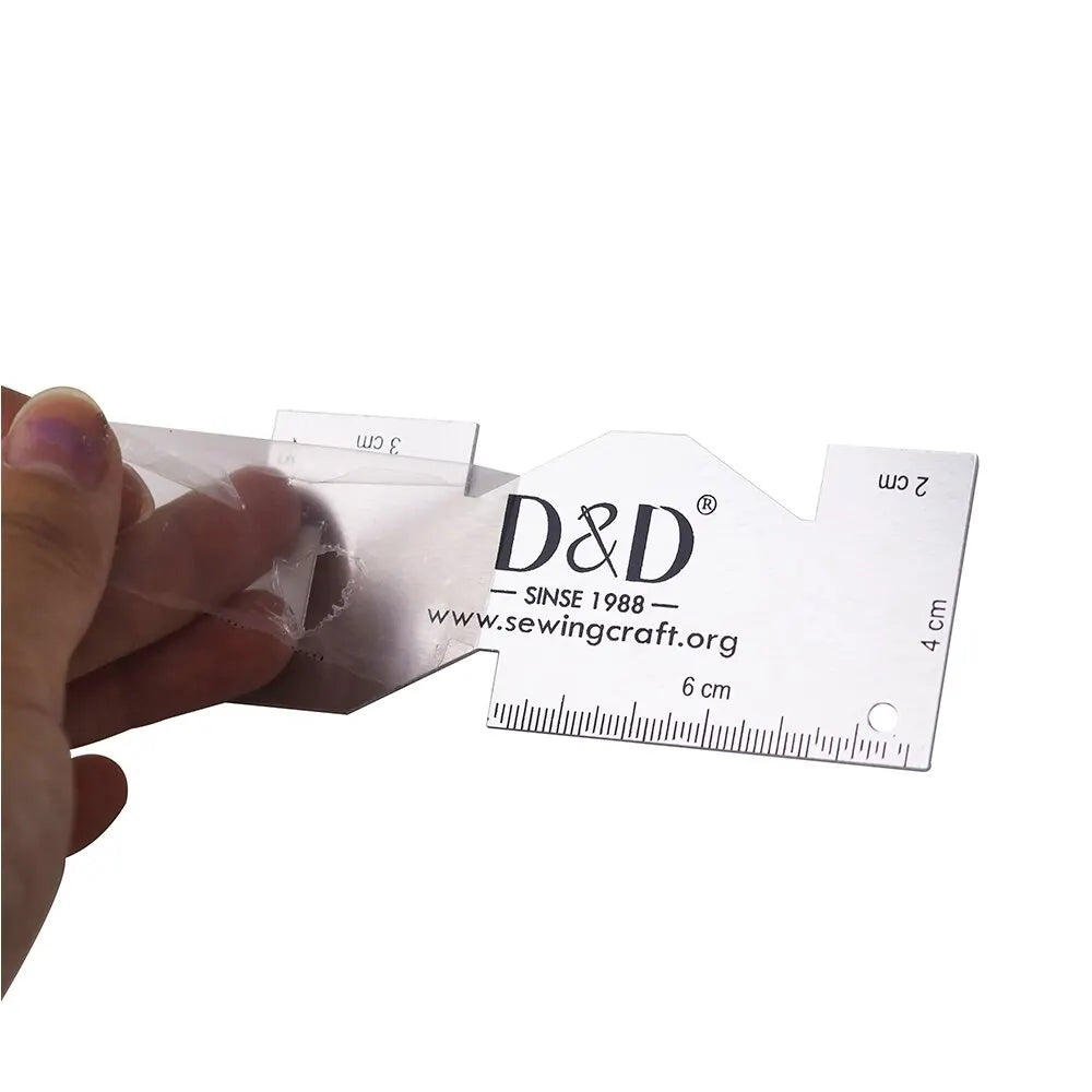 Stainless Steel Seam Gauge & Quilting Ruler - Precision Sewing Measuring Tool