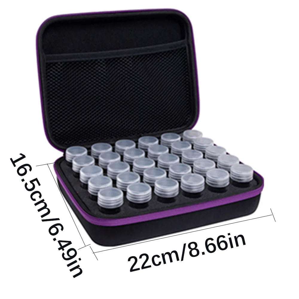 Kit de Pintura de Diamantes 5D DIY con 30 Botellas, Caja de Almacenamiento y Herramientas Multifuncionales para Pintura de Diamantes, Adecuado para Arte de Diamantes