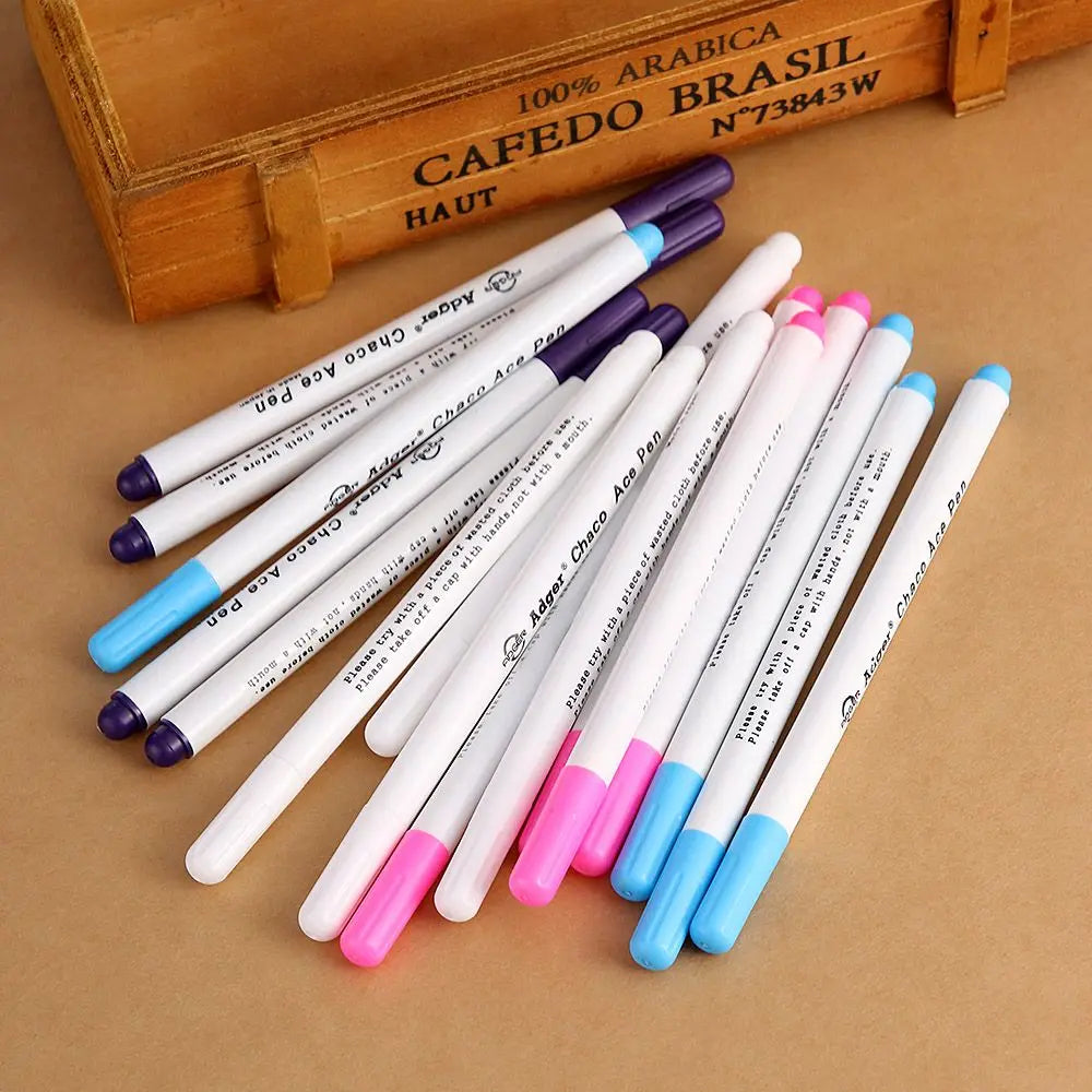 Water-Erasable Fabric Marker Pens – 4-Pack in Pink, Purple, Blue & White