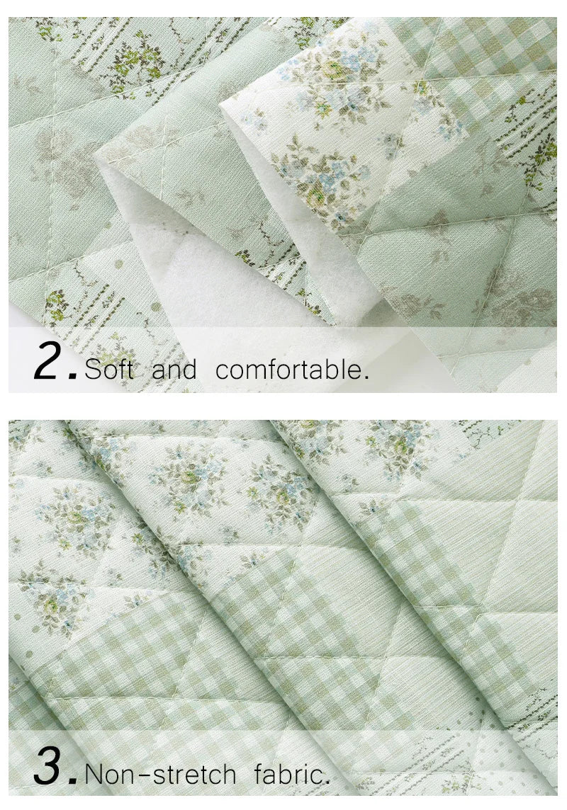 French Floral Quilted Cotton Fabric – 57" Wide, 100% Cotton | Winter Jackets, Quilts & DIY Sewing (3 Sizes)