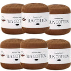 Hilo de Algodón de Seda - Hilo Fino para Ganchillo, Suéteres de Punto, Chales, Bufandas y Manualidades, Hilo Suave y Duradero 50g/unidad