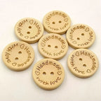 500 botones redondos de madera decorativos para coser