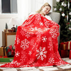 Manta de franela navideña roja de invierno, suave y cómoda para sofá, cálida manta de felpa navideña, decoración navideña, mantas multifuncionales