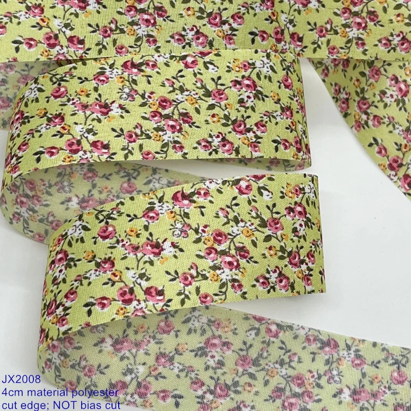 Floral Printed Fabric Ribbon – 10-Yard Roll