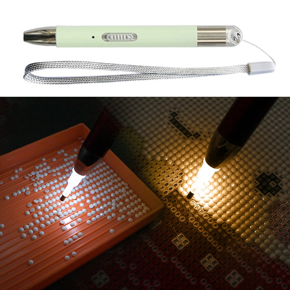 5D DIY Accesorios de Pintura de Diamantes Plástico Iluminado Kit de Pintura de Diamantes Multifuncional para Dibujo Artesanal para Niños Adultos