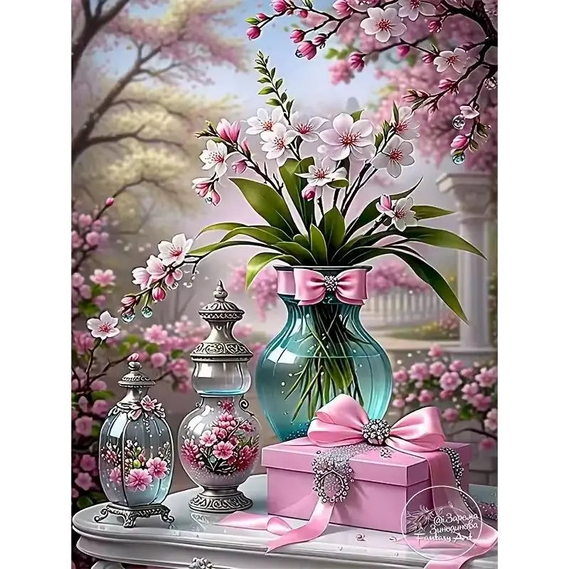 Kits de pintura de diamante, manualidades DIY, kits DIY para principiantes, flor, bordado de diamante redondo completo, artesanía, arte de diamante