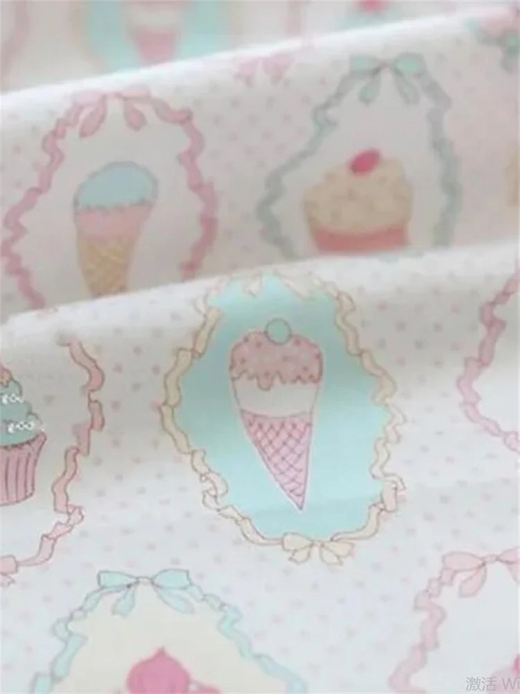 Ice Cream Print 100% Cotton Twill Fabric — 160cm Wide
