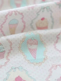 Ice Cream Print 100% Cotton Twill Fabric — 160cm Wide