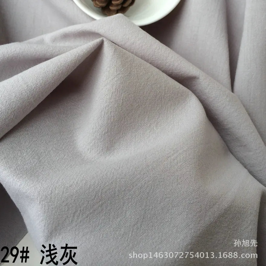 Cotton Linen Crepe Fabric – 137cm Wide | Skin-Texture Weave for Clothing, Curtains & Home Décor