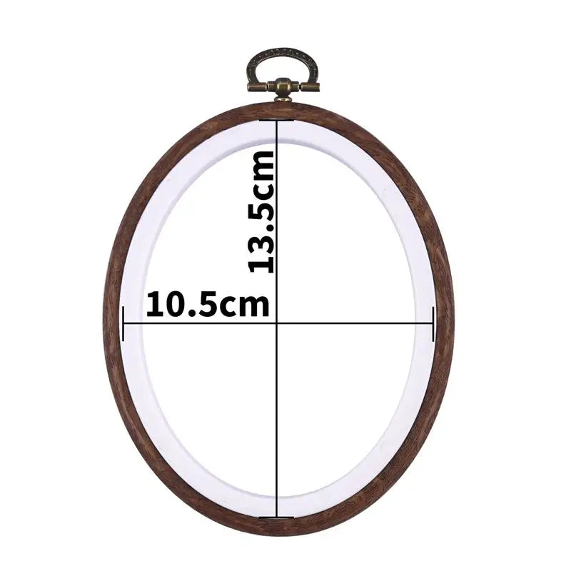Wood-Grain Embroidery Hoop – Round & Oval Sizes