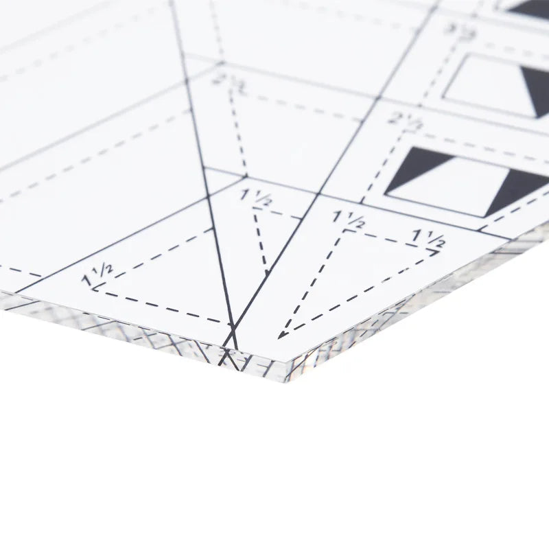Acrylic Trapezoid Quilting Ruler & Patchwork Template – Clear Sewing Measuring Tool (4.5" × 8.25")