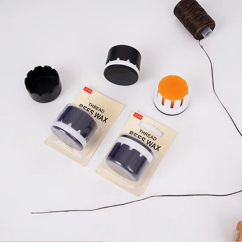 Dispensador de cera con tapa para hilo de coser – Serie Macaron (Negro)