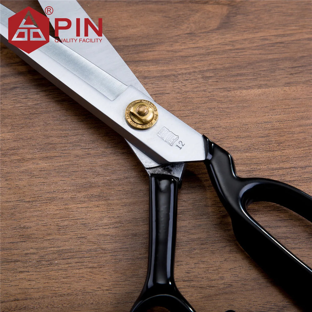 12-Inch Heavy-Duty Forged Stainless Steel Tailor Scissors – Professional Fabric Shears for Denim, Leather & Canvas