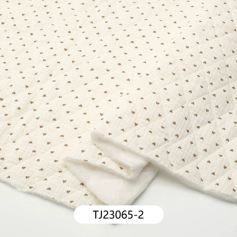 0.5m/1m/2m Thickened Pure Cotton Double-layer Crepe Quilted Cotton Fabric for Children's Clothing Blankets DIY Sewing Materials