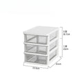 Japanese Style Desktop Storage Box-Transparent Drawer Organizer for Cosmetics,Stationery & Office Supplie,Student Desk Organizer