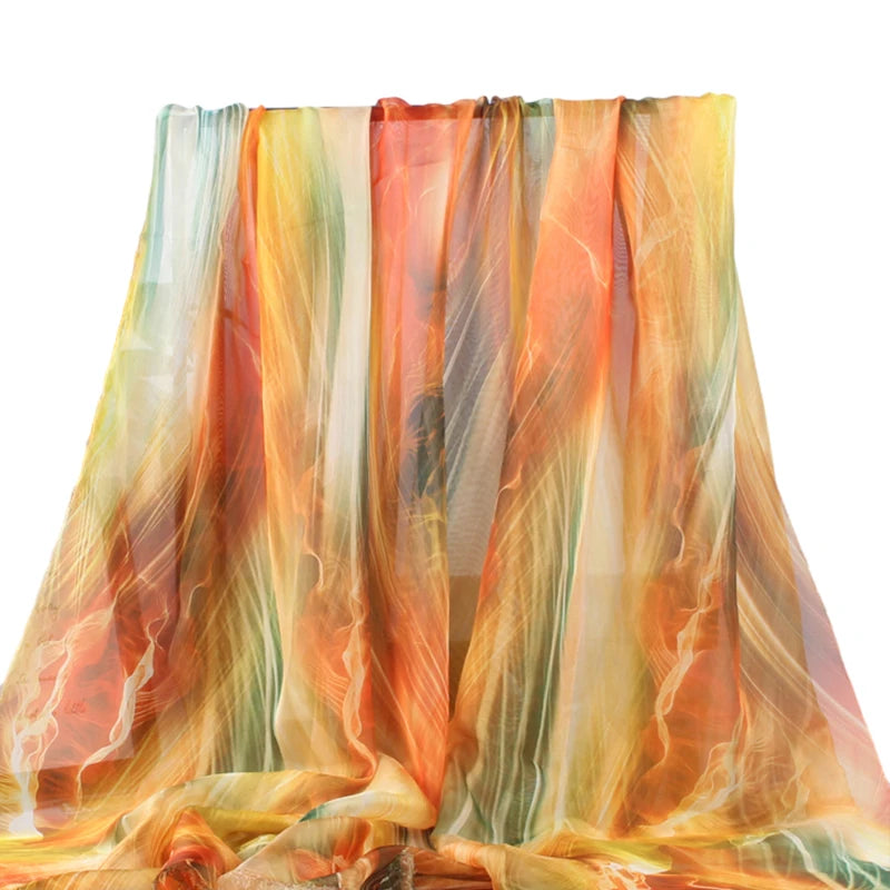 30D Gradient Chiffon Fabric – Semi-Sheer & Elegant | 150 cm Wide (59 in)