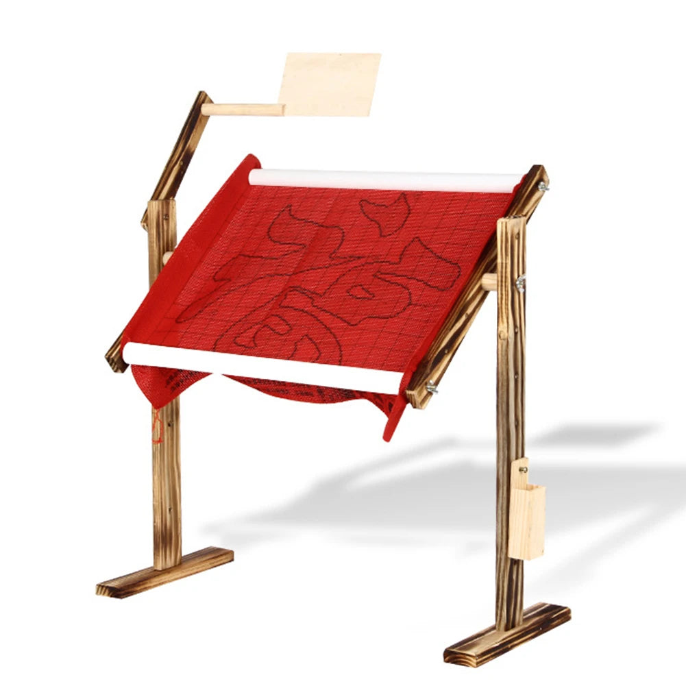 Adjustable Solid Wood Embroidery Floor Stand