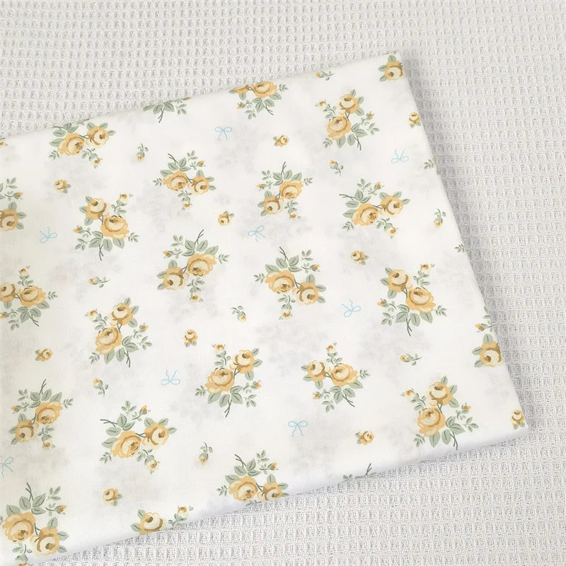 Pink & Purple Floral Cotton Twill Fabric – 140cm Wide, Printed Quilting & Sewing Cloth
