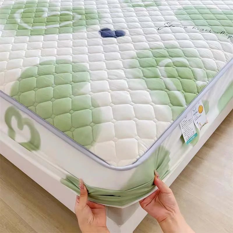 mtuove Soft Brushed Quilted Mattress Cover – Anti-Mite, Breathable, Fits 3–28cm Mattresses